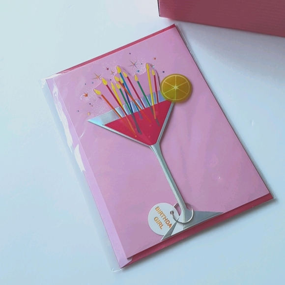 2 pcs C R Gibson Luxury Card Cheers to Your Birthday (1 Card with Envelope) - Picture 2 of 16